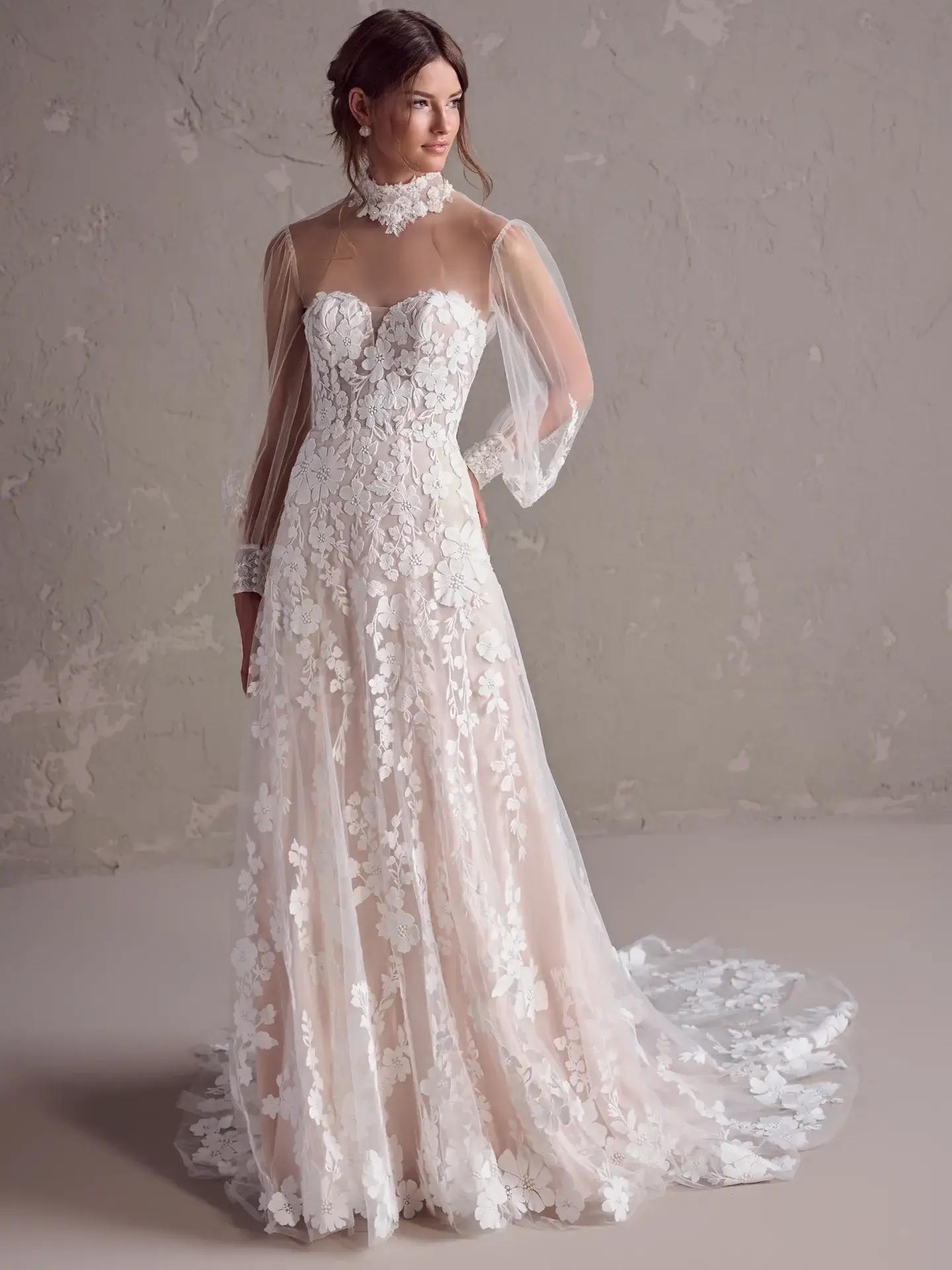 Sheer Sleeves: A Delicate Touch to Wedding Gowns Image